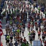 The finish line at Boston Marathon. (David L Ryan/Globe Staff Photo) 